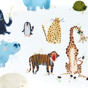 Zoo Folly Digital Cuddle Multi, Minky Fabric By The Yard, Shannon Fabrics Minky, Zoo Animals fabric