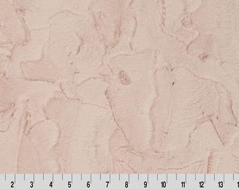 Luxe Cuddle Hide Ice Pink Minky by Shannon Fabrics | 10 mm High Pile Luxury Faux Fur, Minky Fabric By The Yard