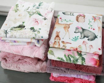 Over 10 pound box of Minky Scrap Fabrics, Shannon Fabrics Minky, Minky Remnants