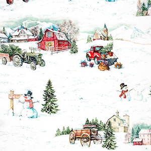 REMNANT End of Bolt 18&quot; x 60&quot; Tis&#39; the Season Digital Cuddle Snow, Minky Fabric By The Yard, Shannon Fabrics Minky