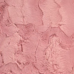 Luxe Cuddle Hide Woodrose Minky, Minky by the Yard, Shannon Fabrics Minky, Cuddle Minky Fabric, Pink Minky Fabric for Crafts