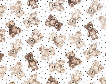 Teddy Bear Digital Cuddle Quartz - Shannon Fabrics Minky 58"/ 60"