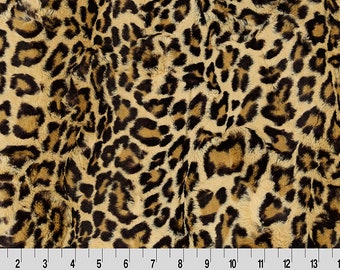 Leopard Sand Luxe Cuddle® Minky Fabric by the Yard from  Shannon Fabrics | Animal Print Minky | 10 mm High Pile Luxury Faux Fur