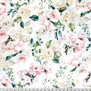 End of Bolt REMNANT Something Pink Digital Cuddle Multi, Minky Fabric By The Yard, Shannon Fabrics Floral Minky Fabric, Flower Fabric