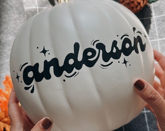 Personalized Custom Pumpkin for Fall Home Decor, Halloween Decor, Thanksgiving Decor, Pumpkin with Name