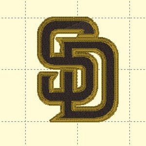 May include: A gold and black embroidered patch featuring the San Diego Padres logo.