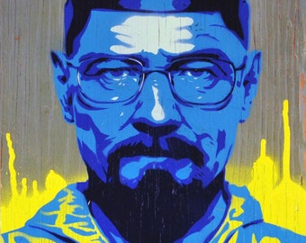 Walter White Print on canvas Street Art Grafitti