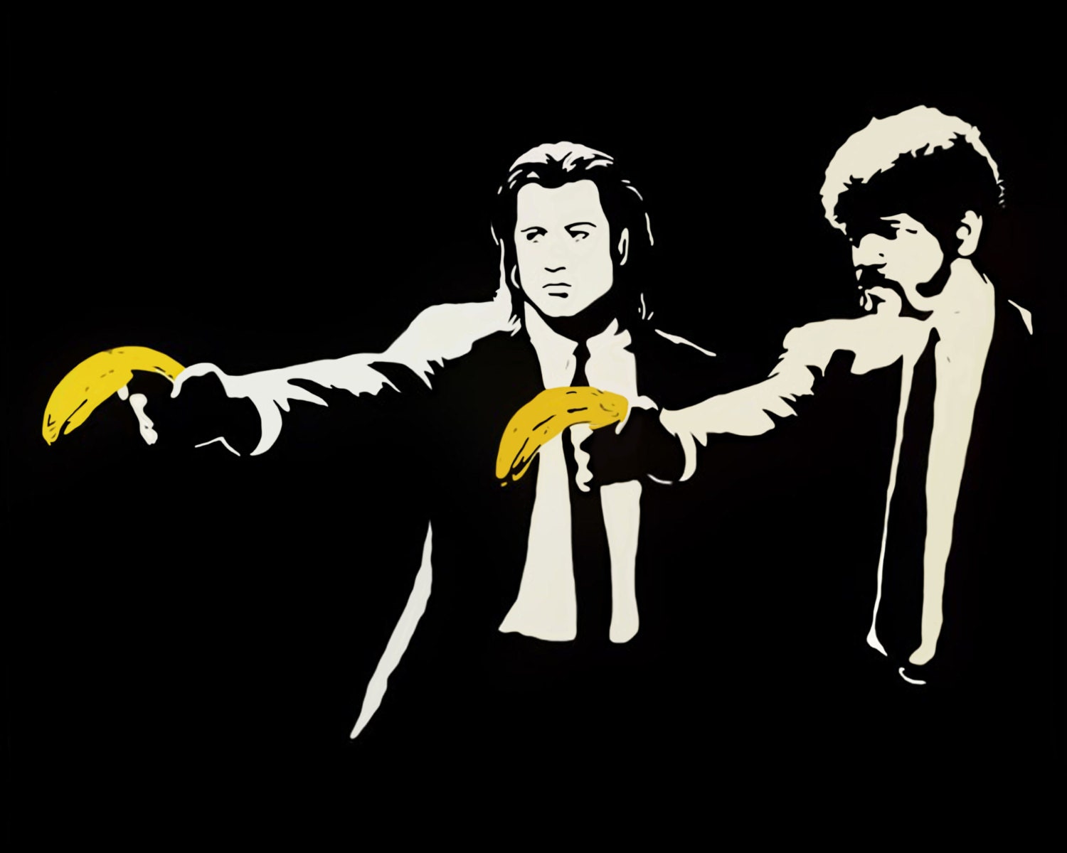 Banksy Canvas Pulp Fiction Street Art Graffiti Premium Print Banksy Canvas Pulp Fiction Street Art Graffiti Premium Print