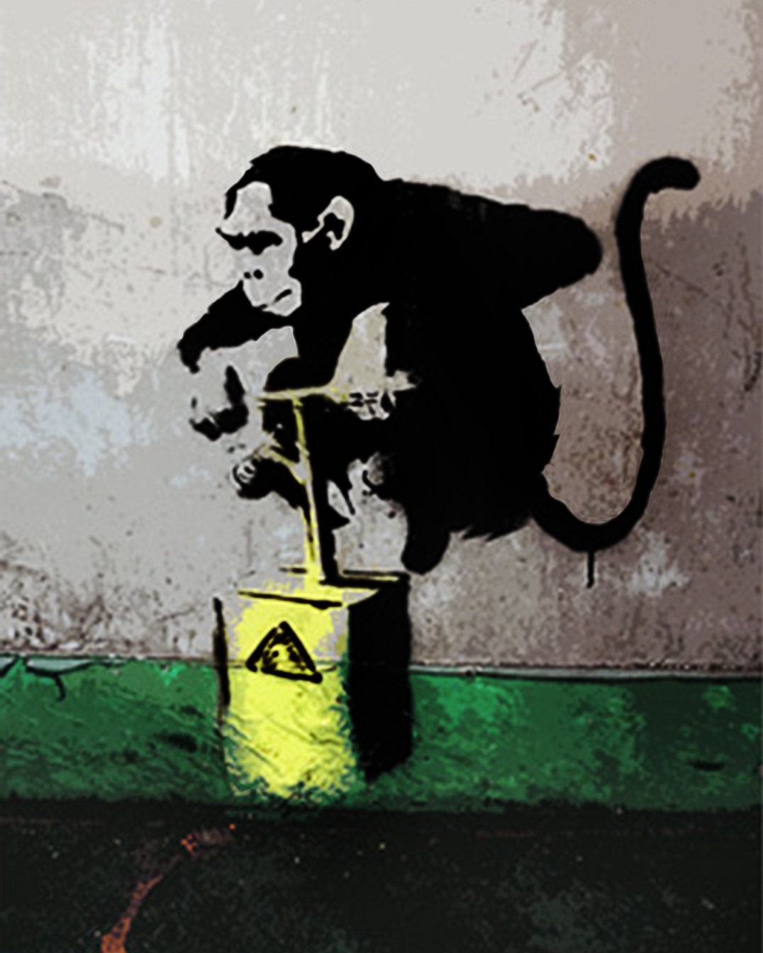 Tableau Banksy Singe Musique