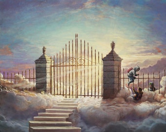 Banksy Heavens Gate Street Art Grafitti Premium Print