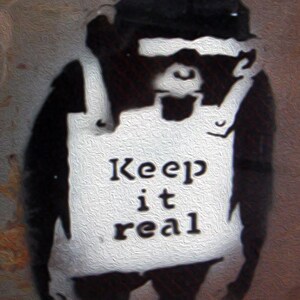 Keep It Real Monkey by Banksy Art Print - Etsy