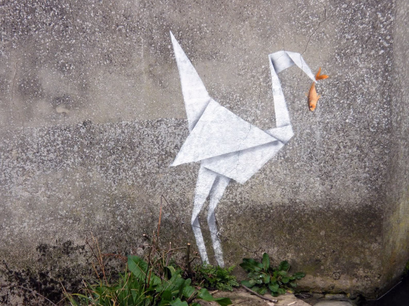 Banksy Canvas Paper Crane Street Art Graffiti Premium Print Etsy