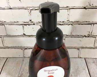 Grapefruit liquid soap, Handmade liquid soap, Foaming soap, Palm free soap, Grapefruit soap, Palm free soap