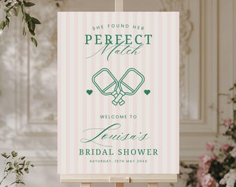 Pickleball Bridal Shower Welcome Sign, Editable Template for Party Decor, Digital Download for Celebrations 2049