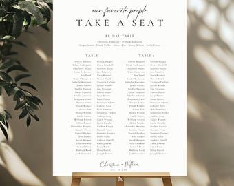Two Long Tables Seating Chart Template, Printable Banquet Tables Seating Plan, Row Seating Arrangement 4024