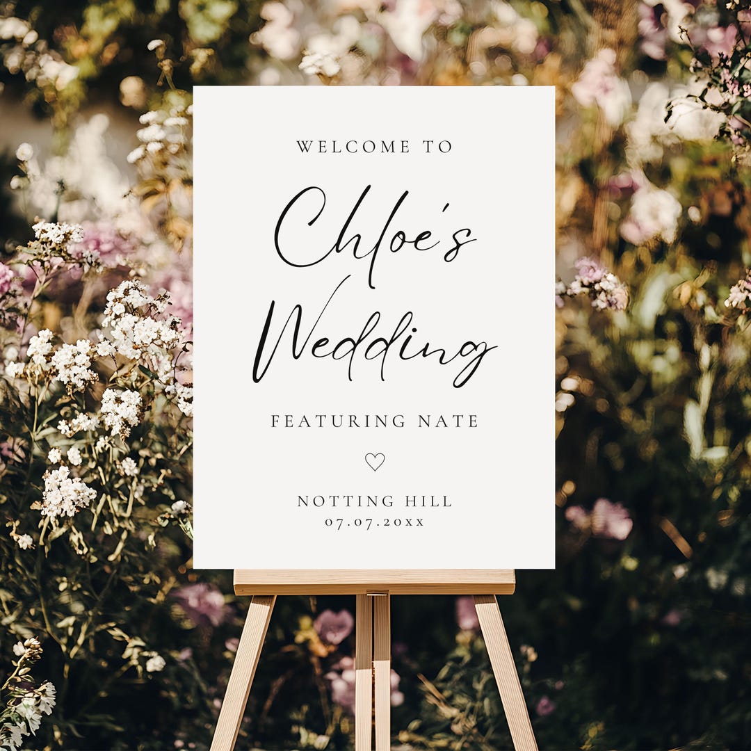 Welcome to Wedding Featuring Sign Template, Funny Personalized Wedding ...