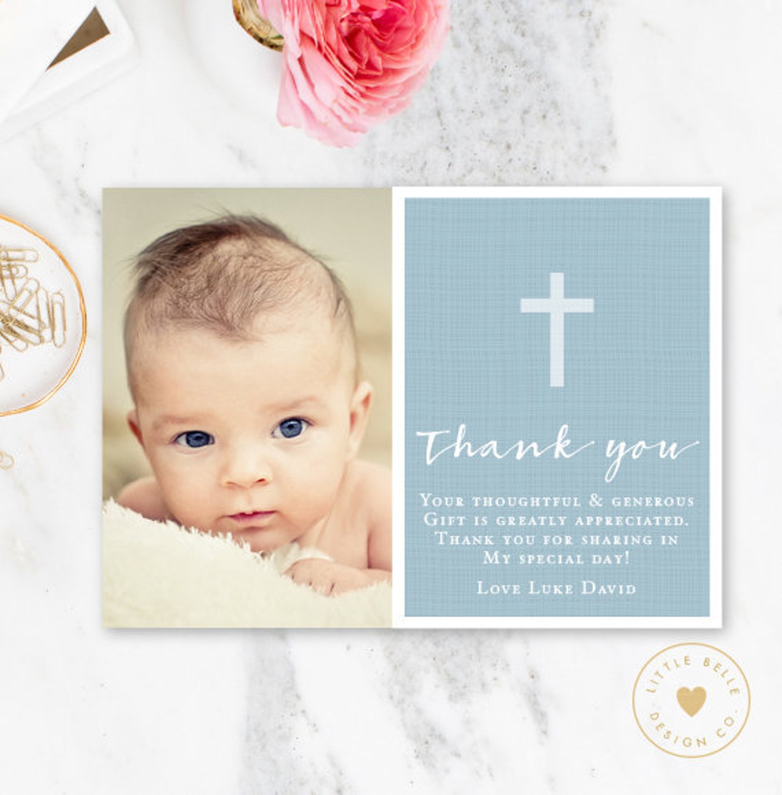 baptism-thank-you-card-boy-baptism-thank-you-cards-etsy