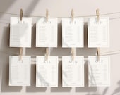 Alphabetical Seating Chart Template A-Z, Editable Wedding Guest List Sign, Elegant Printable Seating Chart, Modern Wedding Table Plan 4011