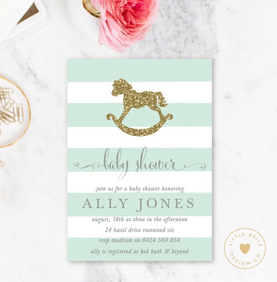 horse baby shower invitations