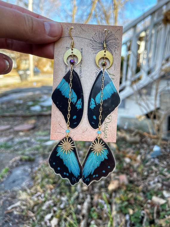 Lightweight Butterfly Wings Earrings, Moth Wing Earrings, Y2K Wing Earrings,  Wing Drop Earrings, Butterfly Jewelry Cute Gift for Her - Etsy