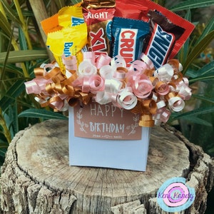 Chocolat Mini Candy Bouquet - Anniversaire - Merci - Tu me manques - Toute occasion Candy Bouquet