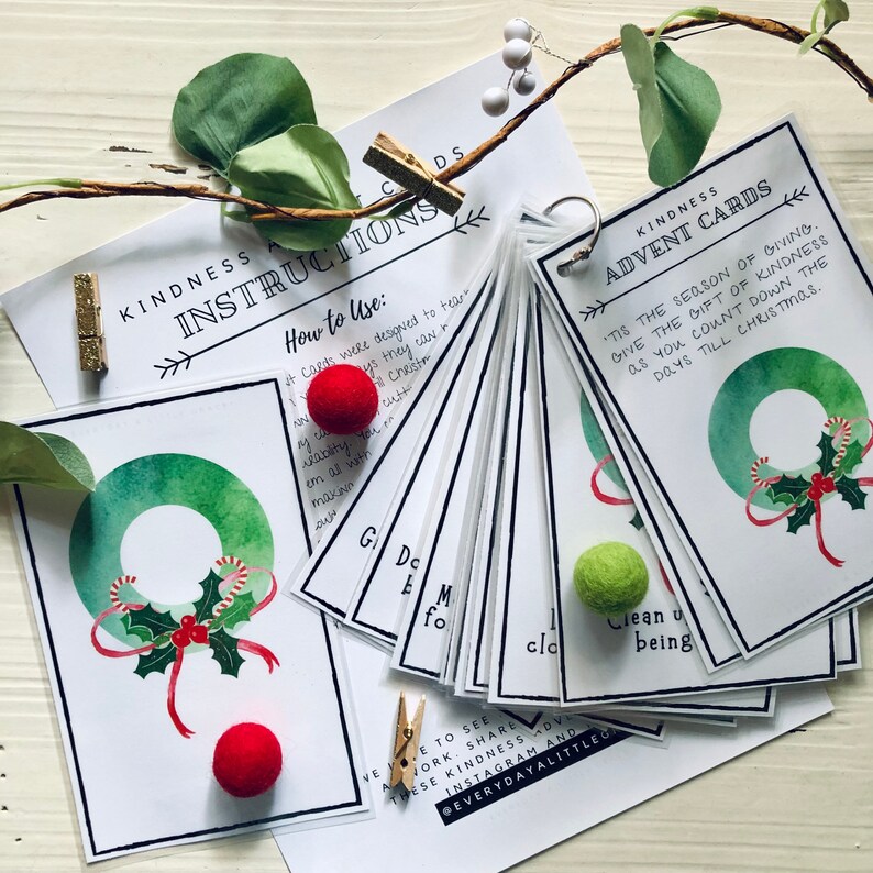 Kindness Advent Cards, Advent for Preschool, Random Acts of Kindness ...