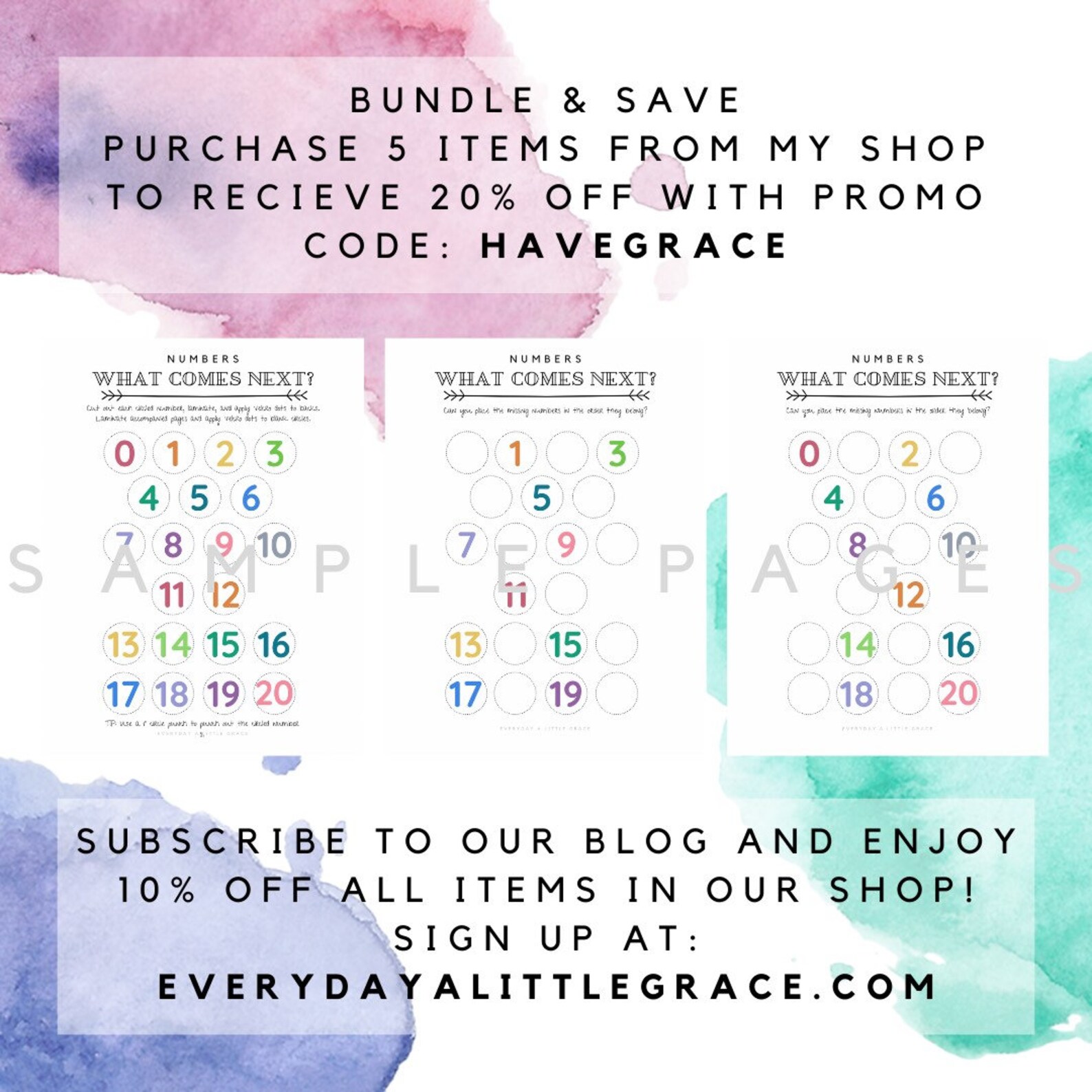 Preschool Number Activity Preschool Printables Learning | Etsy