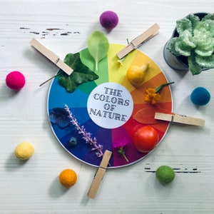 Nature Color Wheel, Nature Scavenger Hunt, Nature Study, Preschool Printable, Color Recognition, Homeschool, Nature Walk, Nature Activity