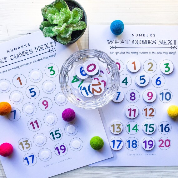 Preschool Number Activity Preschool Printables Learning | Etsy