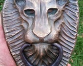 Bronze Lion Head Door Knocker