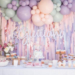 Streamer Backdrop, Fringe Backdrop, Pastel Party Decor, Pastel Rainbow  Decoration, Ice Cream Party, Unicorn Party Decoration, Sprinkle Party 