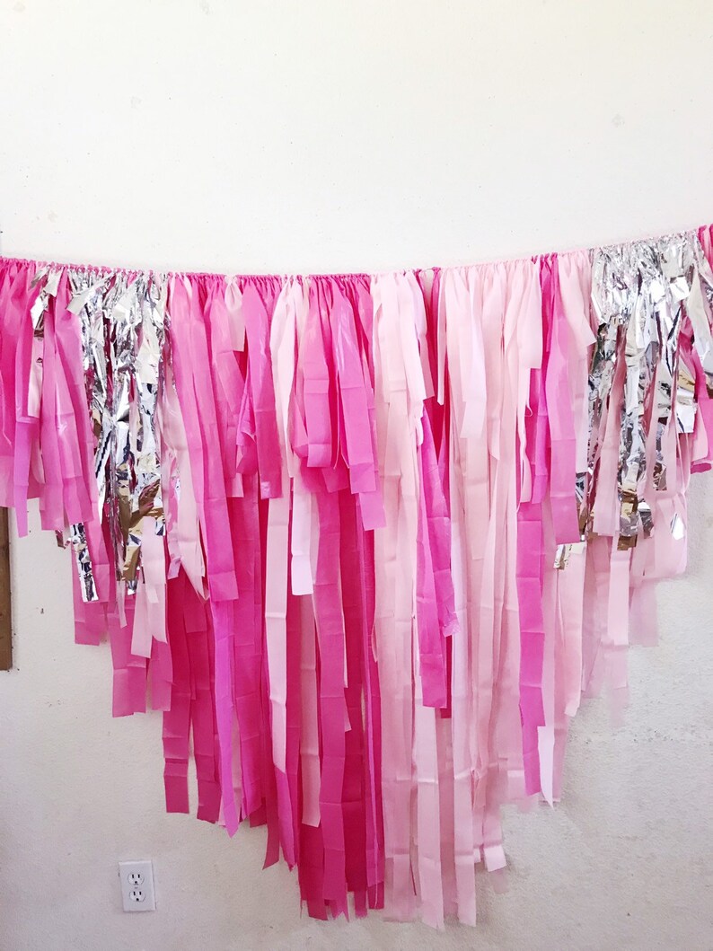 Plastic Tablecloth Fringe Backdrop Wall Flagtape Etsy