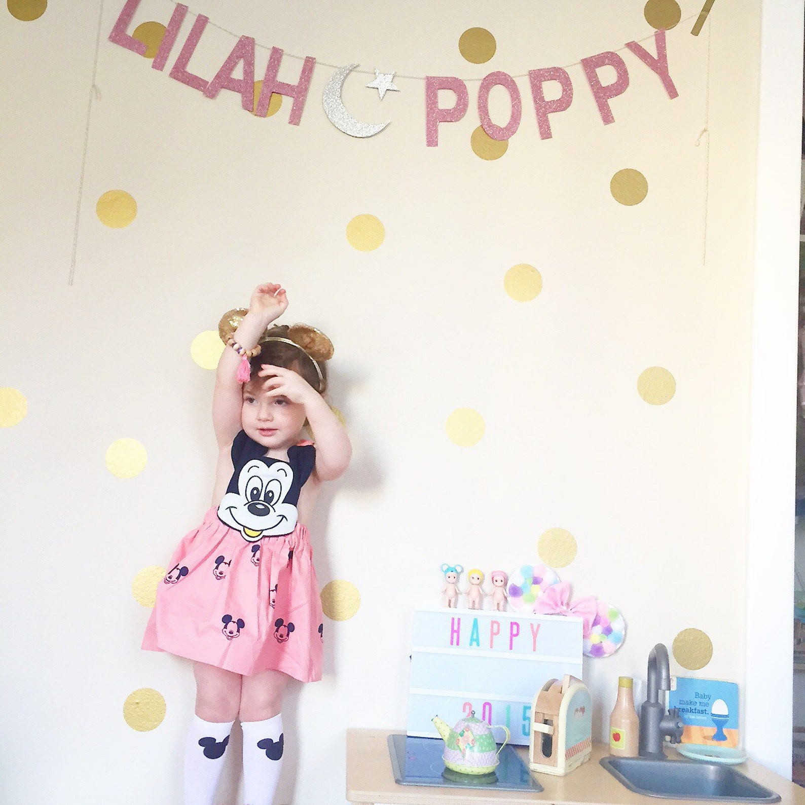 Customizable Glitter Letter Banner With Symbol Etsy