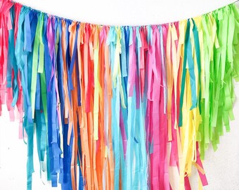 Tablecloth Fringe Backdrop, Flagtape Backdrop, Fringe Backdrop, Birthday, Party Theme, Customizable