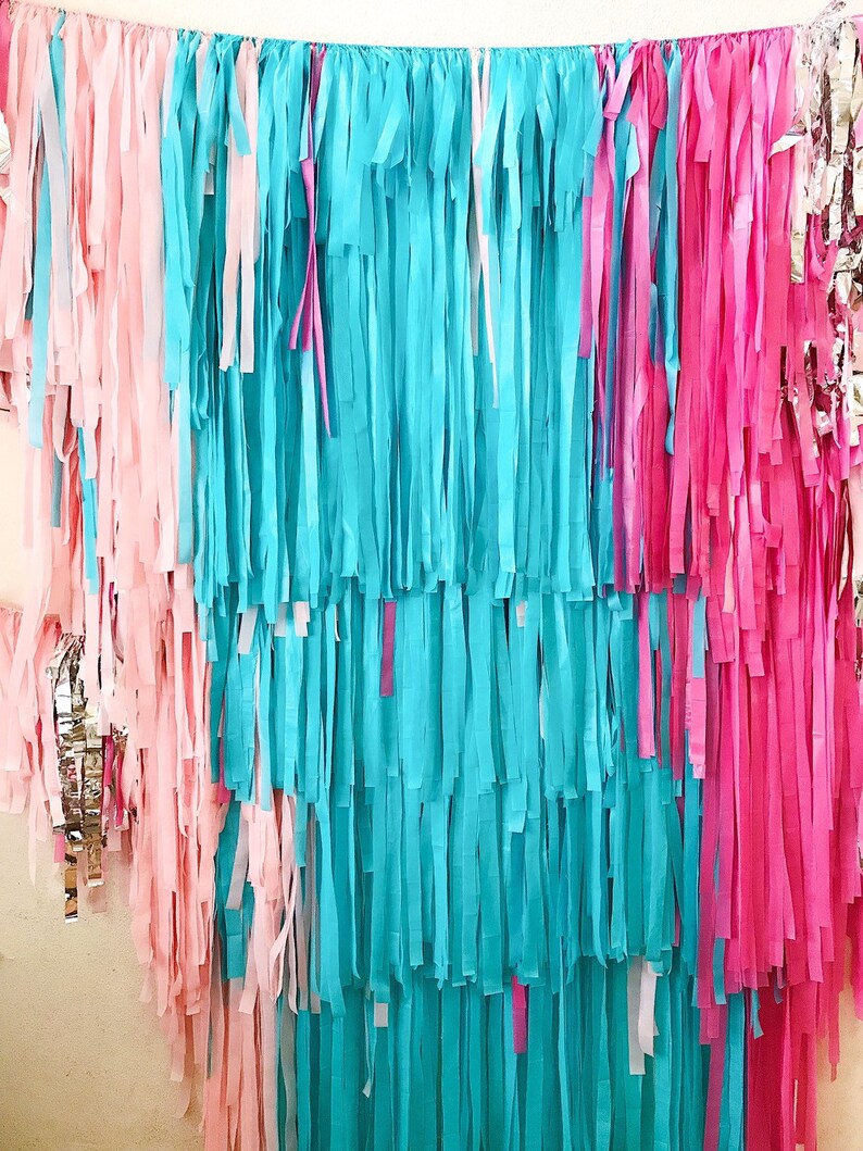 4 Piece 8ft Length Tablecloth Fringe Backdrop Etsy