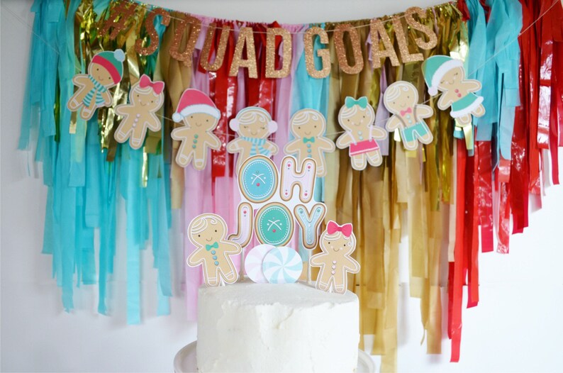 Holiday Plastic Tablecloth Fringe Backdrop fringe flag tape image 5