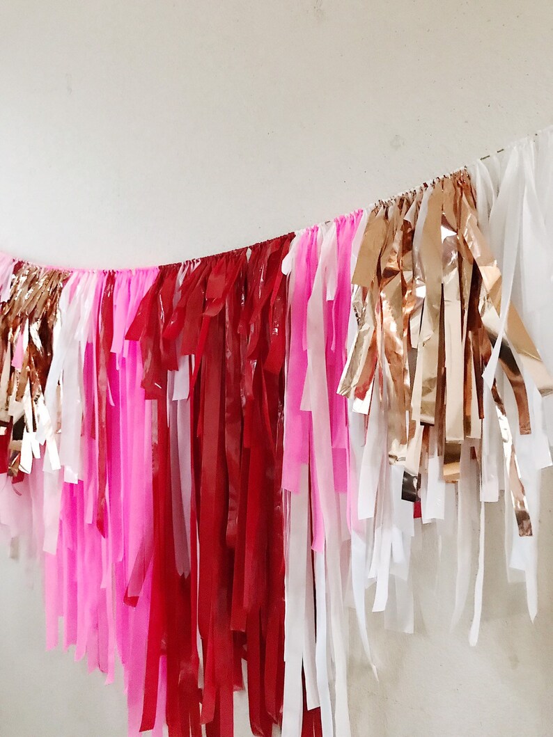 Plastic Tablecloth Fringe Backdrop Flagtape Backdrop Fringe Etsy