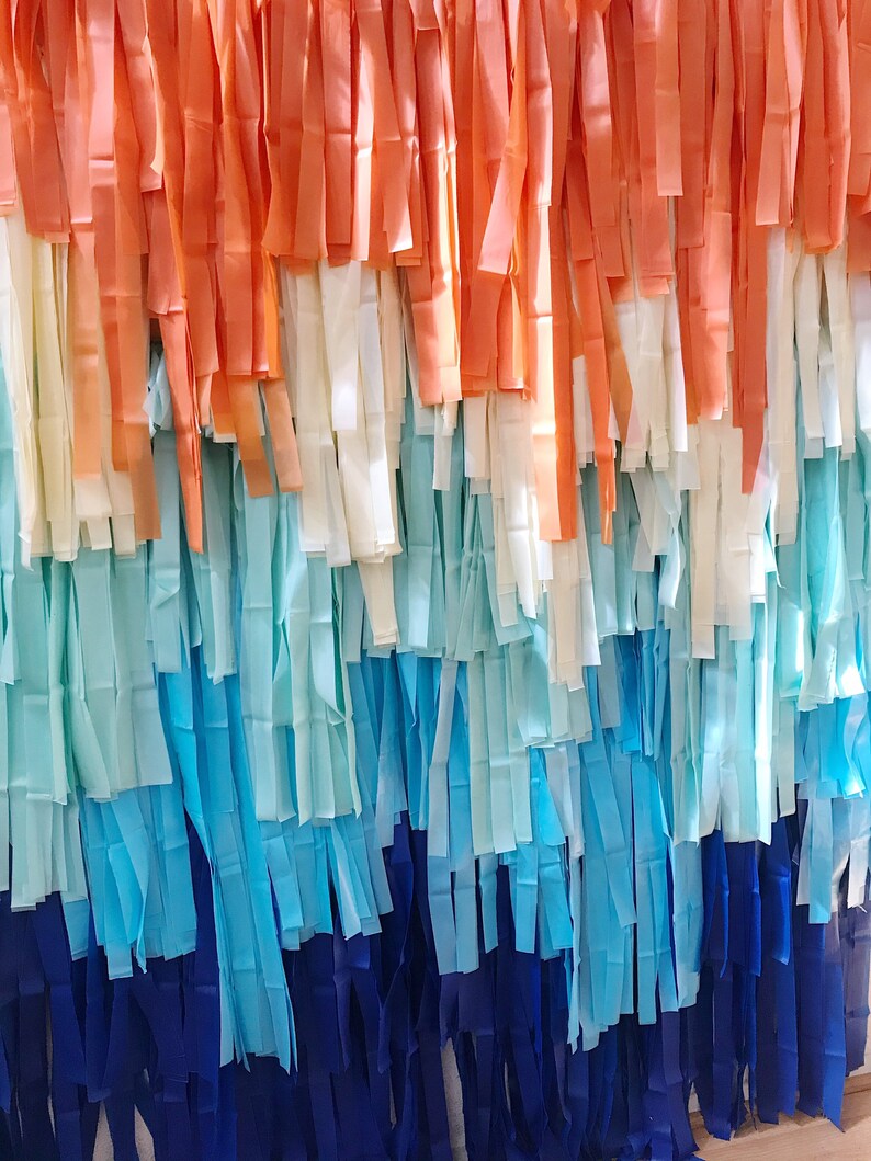 5 strand plastic fringe backdrop plastic streamers party Etsy