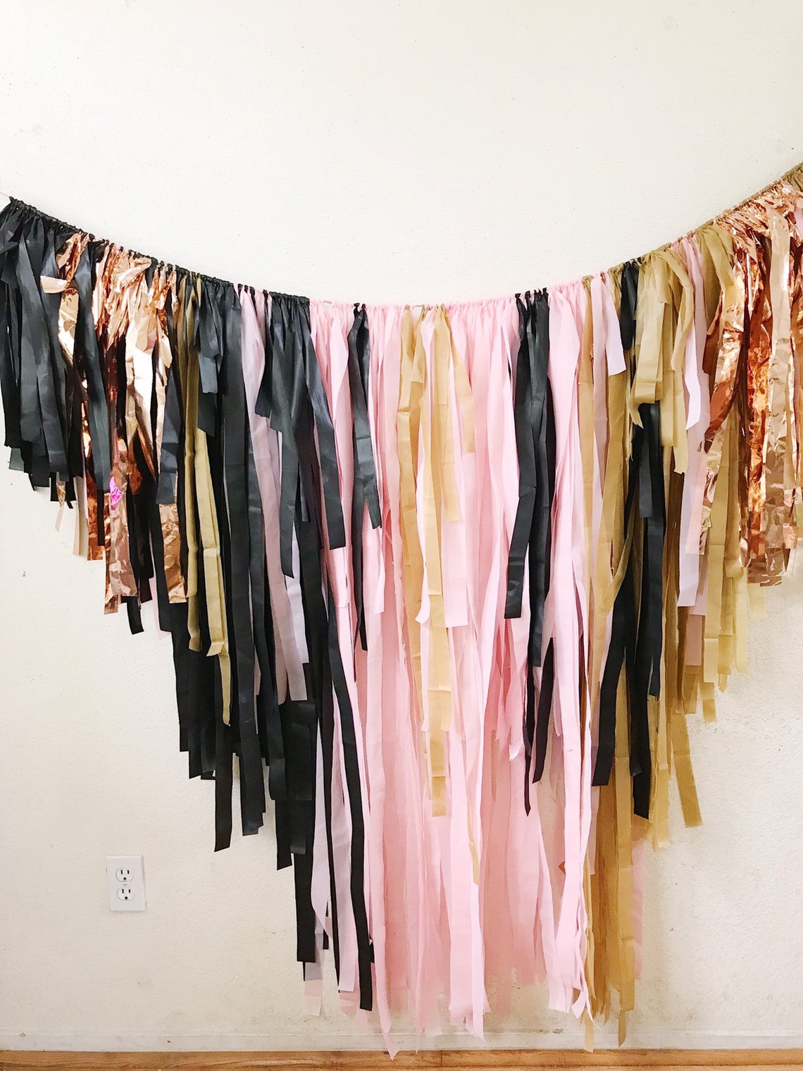 Plastic Tablecloth Fringe Backdrop Flagtape Backdrop Fringe Etsy