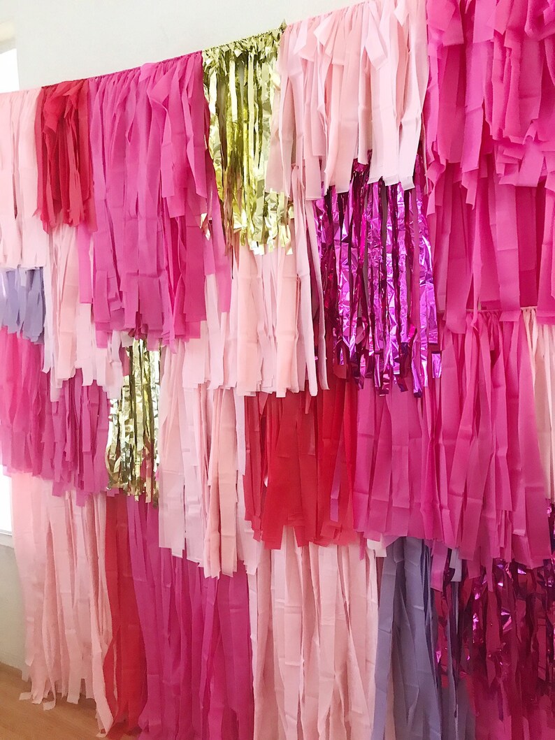 4 Piece Tablecloth Fringe Backdrop wall Etsy