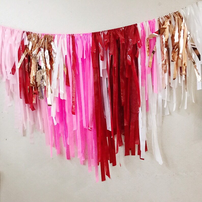 Plastic Tablecloth Fringe Backdrop Flagtape Backdrop Fringe Etsy