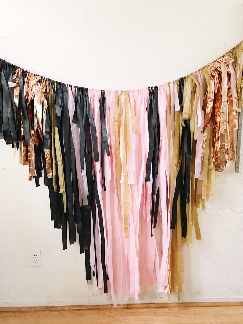 Plastic Tablecloth Fringe Backdrop Flagtape Backdrop Fringe Etsy
