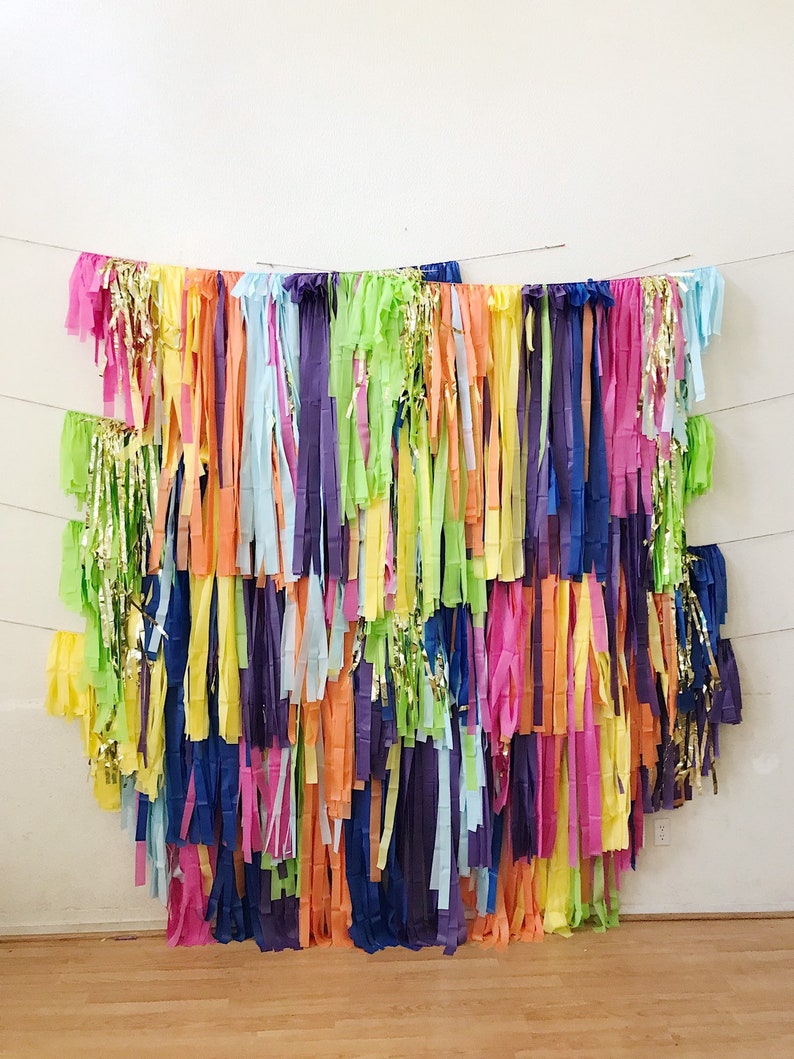 10 Piece Tablecloth Fringe Backdrop wall Flagtape Etsy