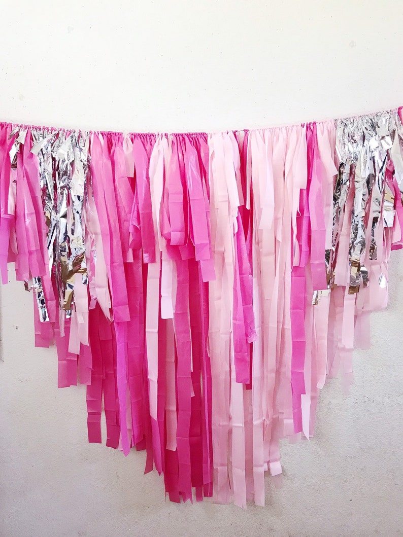 Plastic Tablecloth Fringe Backdrop Wall Flagtape Etsy