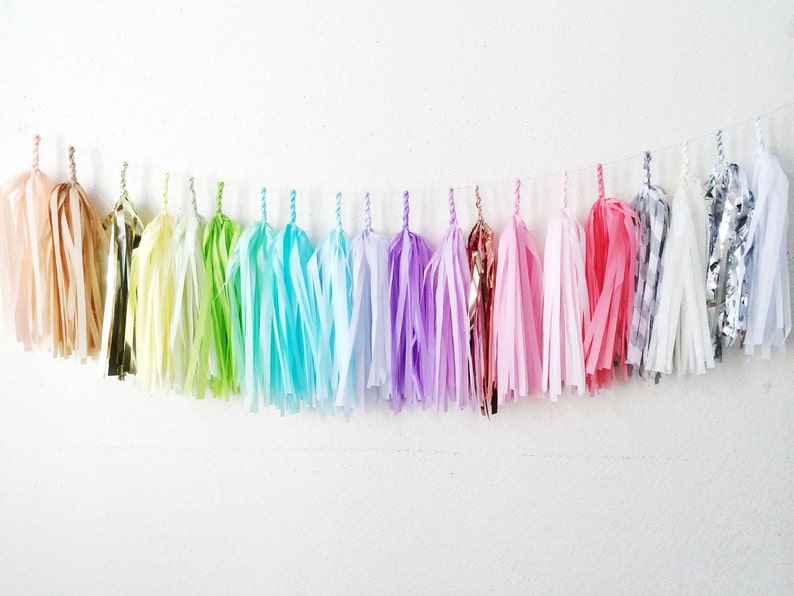 Tissue Paper Tassels Tassel Garland Custom Banner Garland Etsy