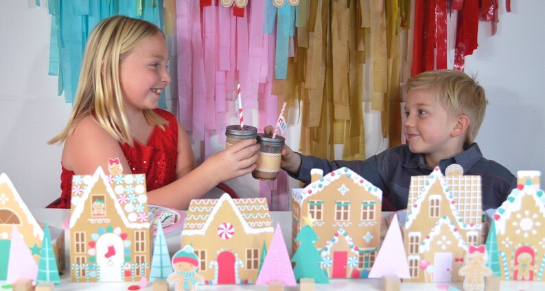 Holiday Plastic Tablecloth Fringe Backdrop fringe flag tape image 3