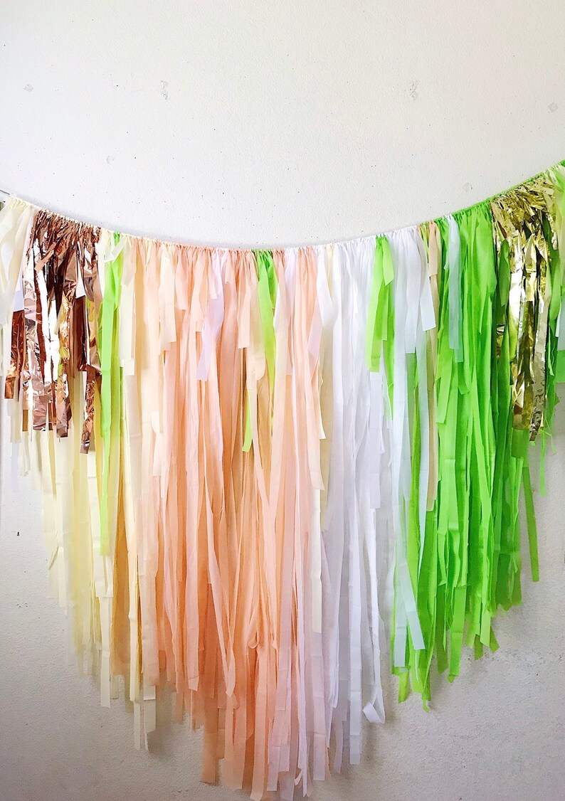 Plastic Tablecloth Fringe Backdrop Flagtape Backdrop Fringe Etsy