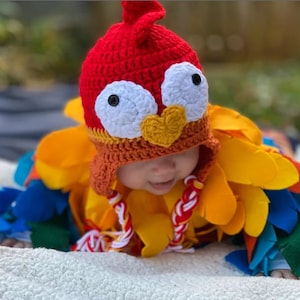 Halloween Rooster Hat, Rooster Hat, Family Photo Dress Up, Spring Hat, Costume Hat, Baby Shower Gift, Toddlers, Family Sizes
