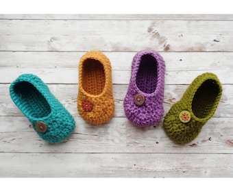 Slipper for Kids, Colorful Easter Gift for Kids, Grandchild Gift, Crochet Toddler Slippers, Non Slip Slippers for Kids