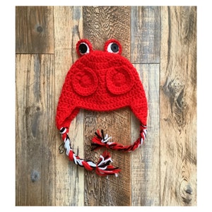 Halloween crab hat, Crabby Costume Hat, Family Fun Hats, baby photo prop, lobster hat, handmade gift, crochet winter hat, maryland crab